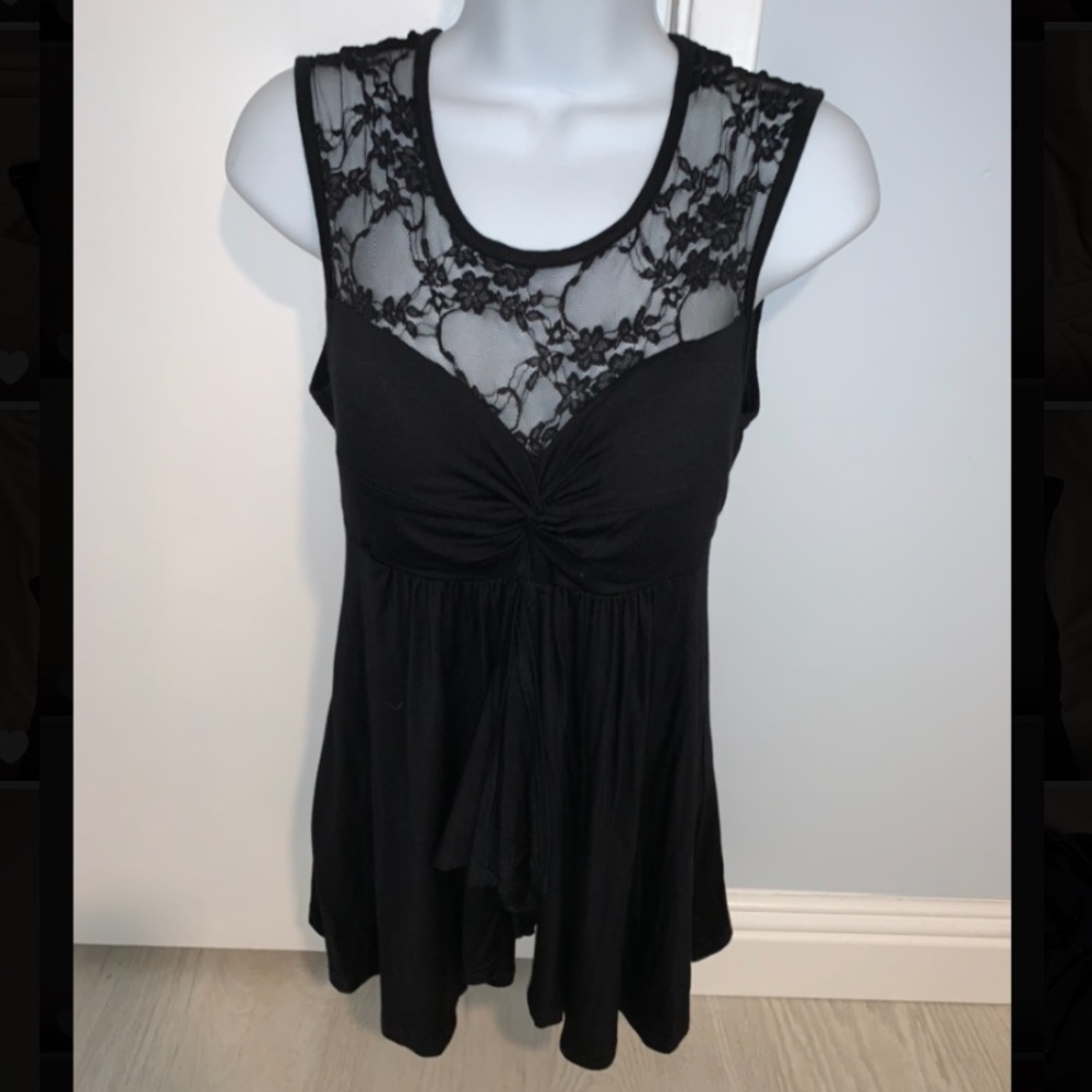Black top with lace